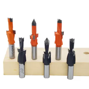 DH TCT Dowel Drill Bit Through Hole Drill Bit Double Row Hinge Drill For Woodworking