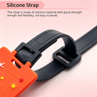 Étiquettes de bagage en silicone souple anti-perte, inscriptibles, pour identification logistique, cartes d'embarquement et noms de valises
