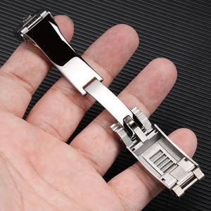 Correa de Reloj de 9 mm con Cierre Deslizante para R-olex DAYTONA SU-BMARINER GMT Yacht-Master, Hebilla de Reloj de <span class=keywords><strong>Acero</strong></span> Inoxidable con Botón de Ajuste Fino - Product Image 6