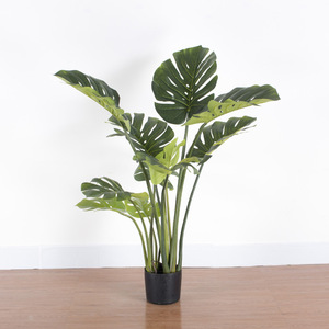 ISEVIAN <span class=keywords><strong>Big</strong></span> leaf alberi artificiali di alta qualità piante di gomma in vaso di verde finto - Product Image 4