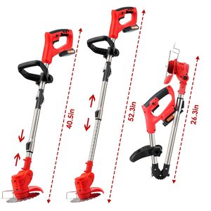 เครื่องตัดหญ้าแบบปรับความสูงได้ OEM ปรับแต่งได้ ไร้สาย แบตเตอรี่ลิเธียม 4-DIY เครื่องเล็มหญ้า GT01 แบตเตอรี่ 21V ให้พลังงานยาวนาน - Product Image 2