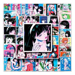 LWD 140 animación dos Yuan pegatina lindo Sexy belleza <span class=keywords><strong>perfil</strong></span> imagen cuaderno taza mano cuenta pegatina - Product Image 2