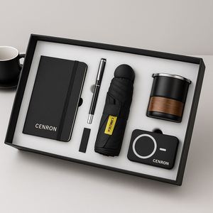 CL Luxury Leather Branded Stationery Gift Kit A5 Journal + Pen UV Printing Custom Color Options Bulk Order for Company Household - Product Image 1