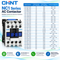 Contacteur AC série CHINT NC1 9A-95A, contacteur magnétique 110V 220V 380V 3P, relais de commande moteur, interrupteur électrique industriel