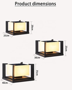 Lámparas Solares LED Modernas para Exteriores, Personalizadas de Fábrica, con Clasificación IP65, para Postes de Puerta Principal, de 25/30/40/50 cm - Product Image 4