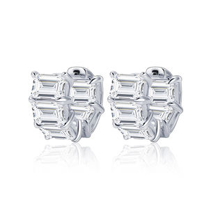 ต่างหูเพชรทองคำขาว 18K รุ่น MSE-868 ของ Messi Jewelry สำหรับผู้หญิง - Product Image 1