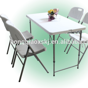 Tavolo Pieghevole Regolabile in Altezza 4', Tavolo Richiudibile con Doppio Piano, Tavolo Portatile per Campeggio e Pesca - Product Image 2