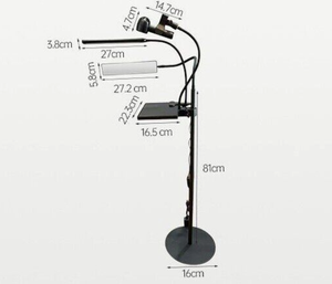 4 IN 1 Turntables Pink <b>Nail</b> Rhinestones Lash <b>Extensions</b> Led Light Adjustable Color Temperature 36V Half Moon Lamp for Beauty - Product Image 2