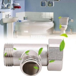 Raccord en T en laiton 3/8', 1/2', 9/16' à 3 voies, vanne de remplissage, adaptateur de déviateur de toilettes, connecteur de vanne, accessoires - Product Image 6