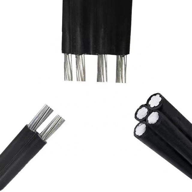 1KV Drop Wire Overhead Aluminium ABC Cable for Power Station Anti-UV XLPE Insulation Oxygen-Free Core ISO9001 for JXLYJ