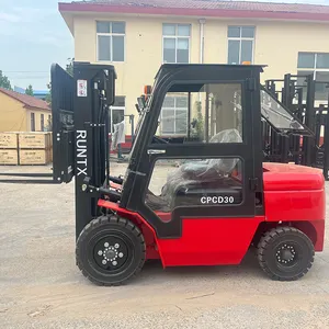 Forklift dengan lampiran Bale penjepit Euro 3 mesin Carretilla Elevadora 2.5 Ton 3.5 Ton 4.5 Ton 3 Ton Diesel Forklift untuk dijual