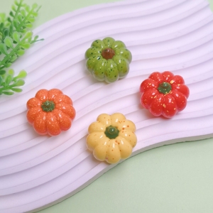 100 pièces Cabochons en résine Citrouille Kawaii Halloween, Décoration d'intérieur, Ornement de bureau, Accessoires de paysage de jardin féerique - Product Image 4