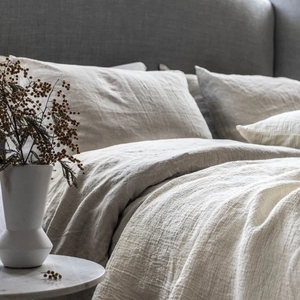 Bán Sỉ Sinh Thái Thân Thiện 100% Tinh Khiết Pháp Lanh Lanh Bộ Đồ Giường Hiện Đại Đặt Đá Rửa Được Trang Bị Phẳng Với Sâu Túi Bộ Đồ Giường Bộ Một - Product Image 2