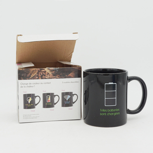 Taza de café con impresión personalizada de alta calidad, Taza de cerámica negra mágica que cambia de color - Product Image 5