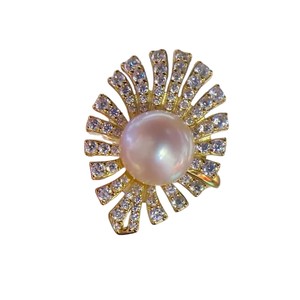 Support de bague vide en argent S925 pour accessoires de perles DIY, support de bijoux en argent tendance pour perles rondes de 8-12 mm - Product Image 5