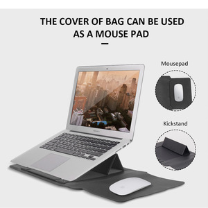 Housse pour ordinateur portable en cuir PU personnalisée 4 en <span class=keywords><strong>1</strong></span> pour Macbook <span class=keywords><strong>Air</strong></span> 13 15 Pro 13 14 16 avec support magnétique et <span class=keywords><strong>pochette</strong></span> pour accessoires - Product Image 5