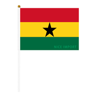 Drapeau de la République Dominicaine, petit drapeau à main résistant aux intempéries en polyester pour la décoration de table, les événements scolaires, les matchs de football, les défilés