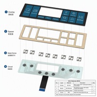 Fabricant de commutateurs à membrane personnalisés professionnels avec circuits de capteurs flexibles et panneau de commande multifonctionnel étanche