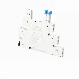 Industrial PLC Interface slim relay 6.22mm Thickness 41F-1Z-C4-1 12VDC or 24VDC din rail mounted relay socket