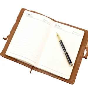 Vintage Dark Brown Leather Travel Journal Blank Sketchbook Meno Pad Diary Book