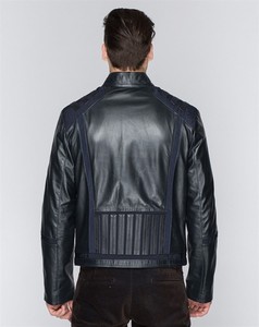 Nappa suave cuero genuino Vintage Racer chaqueta hombres cremallera logotipo personalizado patrón decoración largo invierno primavera temporada XL acabado - Product Image 3