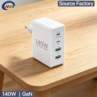 Chargeur rapide magnétique GaN HNT 140W 2A2C PD, adaptateur secteur universel, coque ignifuge ABS+PC, vente chaude pour ordinateur portable et téléphone