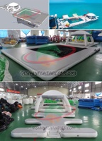 Plateforme de quai flottante gonflable en forme de E, ponton gonflable pour bateaux, quai flottant pour bateaux à rames, quais gonflables pour jet-skis, yacht