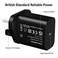 Cargador de Pared USB-C 5V 3A al por Mayor de Shenzhen Lvxiangyuan, Enchufe para EE. UU., UE, Reino Unido y China, Adaptador de Carga Rápida con Certificación UL, FCC, CE, UKCA y CCC