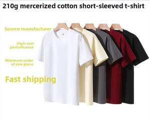 Camiseta de Manga Corta con Logotipo Personalizado, 50 Unidades, Amoníaco Líquido, Mercerizada, 100% Algodón, 210g, Tejido Sólido, Corte Regular, Estilo Vintage, Holgada - Product Image 1