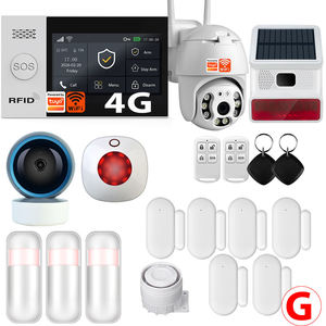 Système d'alarme de sécurité domestique intelligent PG-107 Tuya GSM avec écran tactile 4G WIFI 433MHz, contrôle par application Alexa avec caméra extérieure - Product Image 1