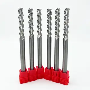 BKEA 3 Flauta Flat Solid End Mill Para Metal Shank CNC Machine Tool 3-Edge Fresador Para Alumínio