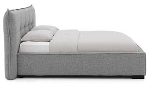 Cadre de lit organique moderne - Design de tête de lit arrondie tendance - Lit plateforme rembourré de luxe pour projets haut de gamme - Product Image 2