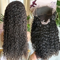 Peluca Larga Rizada de Piña Lista para Enviar, 180% de Densidad, 13x4 HD, 100% Cabello Humano Brasileño Virgen, Sin Pegamento, con Encaje