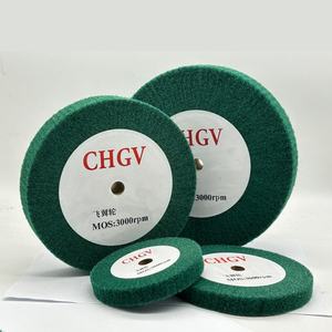 Roue à lamelles abrasive verte en nylon non tissé, <span class=keywords><strong>brosse</strong></span> à lamelles, tambour de polissage et de meulage, roue de polissage pour métaux - Product Image 4