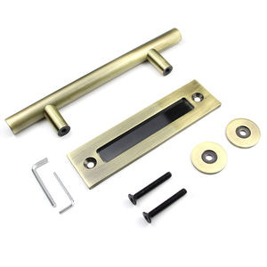 Harga murah Cina Shower gudang pintu perangkat keras pintu geser tombol antik kuningan bulat tabung pegangan tarik - Product Image 2
