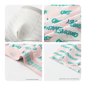 Nuovi Boxer da <span class=keywords><strong>Uomo</strong></span> alla Moda, Slip in <span class=keywords><strong>Cotone</strong></span> Stampato Traspirante 7A Antibatterico a Vita Media - Product Image 3