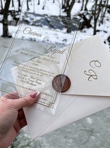Tùy chỉnh Acrylic lời mời đám cưới cá nhân rõ ràng A5 thẻ cho những dịp như ngày Valentine và ngày của mẹ lời chào - Product Image 4