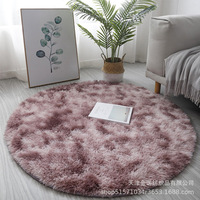 Tapis rond en peluche surdimensionné personnalisé pour la chambre à coucher, tapis moelleux et duveteux pour le salon