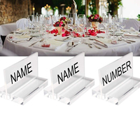 Support de table professionnel en acrylique transparent pour cartes de table et petites pancartes de mariage, avec fentes