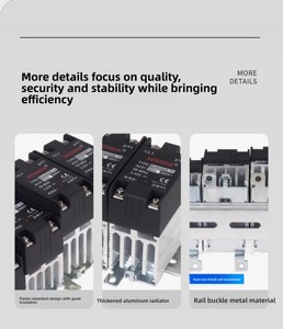 電気<span class=keywords><strong>SSR</strong></span>ソリッドステートリレー統合シングルフェーズ24-480VAC <span class=keywords><strong>60A</strong></span> - Product Image 3