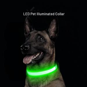 Collar de Perro LED, Collar de Perro Luminoso Ajustable, Recargable por USB, Luz de Seguridad Súper Brillante, Collares Brillantes para Perros - Product Image 2