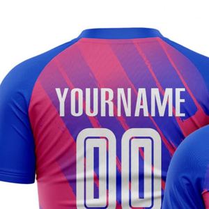Camiseta de Fútbol Rosa y Azul de Manga Corta, Ligera, Transpirable y de Secado Rápido, Uniforme Deportivo para Entrenamiento y Partidos - Product Image 5