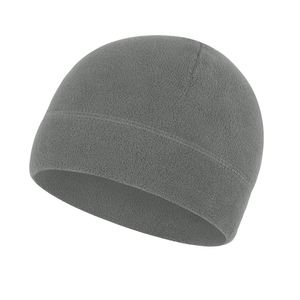 Bonnet en micro polaire thermique en polyester, uni marron, anti-froid, confortable, pour l'hiver et l'automne, pour hommes et femmes, idéal pour le cyclisme, bonnets élastiques - Product Image 2