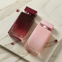 Flacons de parfum uniques et haut de gamme, personnalisables, minimalistes, noirs, magnifiques, avec pulvérisateur transparent, 100 ml