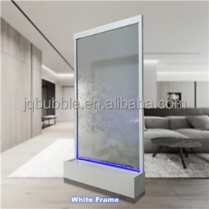 Lumière multifonctionnelle de changement de couleur de mur de cascade de verre trempé de style moderne fait sur commande pour le diviseur de pièce d'écran de société - Product Image 2
