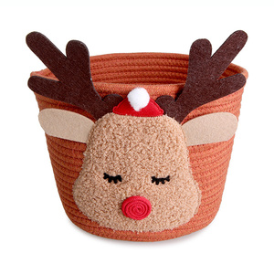 Cesta de Reno Navideño <span class=keywords><strong>Mejores</strong></span> Ideas para el Hogar Guardería Decoración para Fiestas Temáticas Accesorios Regalos para Niños Contenedor de Almacenamiento de Juguetes - Product Image 2