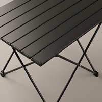 Table de camping pliable portable en alliage d'aluminium, mobilier d'extérieur pour pique-nique, plage, randonnée