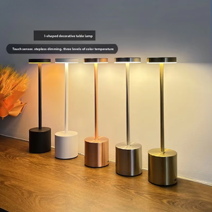 LED I Shape Table <strong>Lamp</strong> European American Style Touch Control Rechargeable Dimmable Luxury Bedroom Bedside Decor <strong>Lamp</strong> - Product Image 1