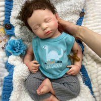 Poupée Reborn en Silicone Corps Entier de 50 cm, Réaliste, Peau Douce au Toucher, Sucette Réelle Disponible, Accessoire de Soins pour Bébé, Poupées Éducatives