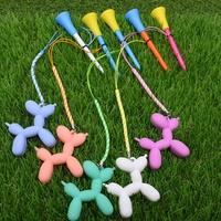 En stock : Ensemble de tees de golf en plastique amusants à motif de chien de dessin animé, accessoires mignons et cordon anti-perte, accessoire d'entraînement de golf